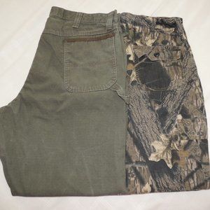 LOT OF 2 WRANGLER & JERZEES PANTS 40 x 32